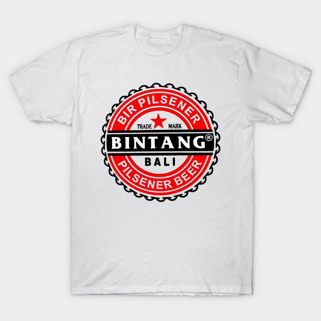 Bali Bintang Beer Souvenir T-Shirt by Closeddoor